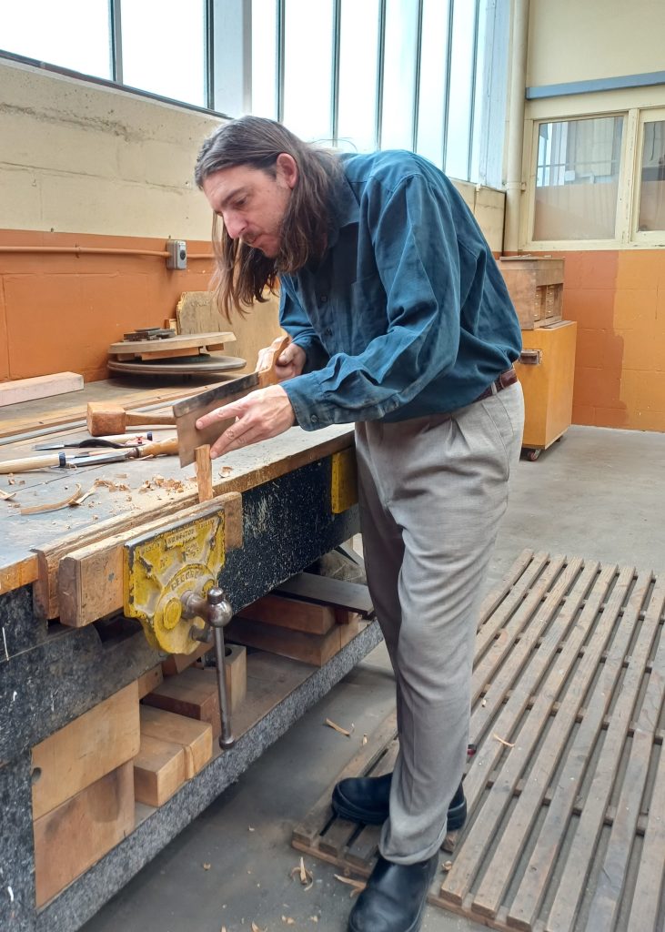 John Making Hammer Handle